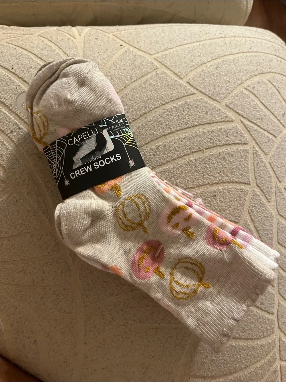 Capelli New York S/M socks shoe size 9-13 halloween styles